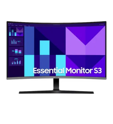 تصویر  مانیتور خمیده سامسونگ مدل Essential S3 LS32D392GA سایز 32 اینچ