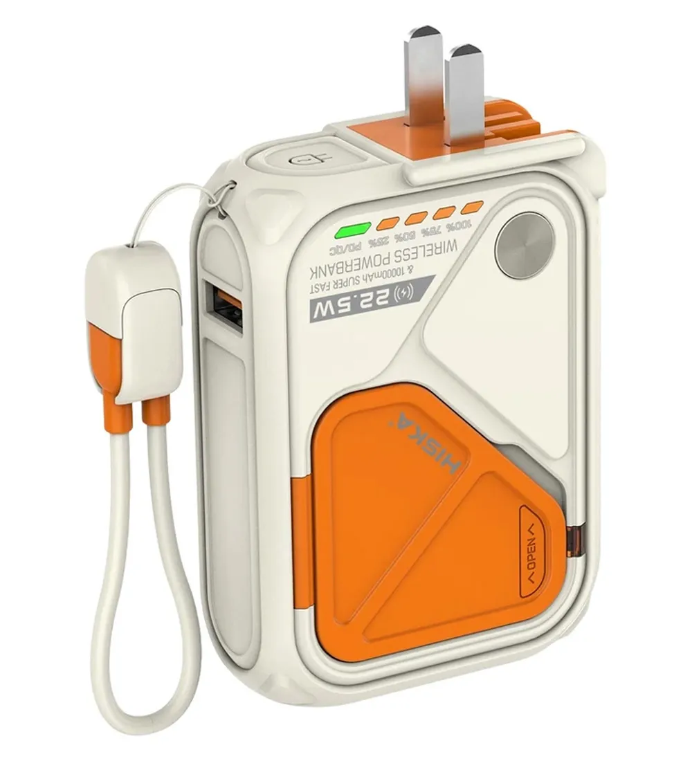 تصویر  پاوربانک هیسکا مدل HP-123PD ظرفیت 10000 میلی آمپر ساعت