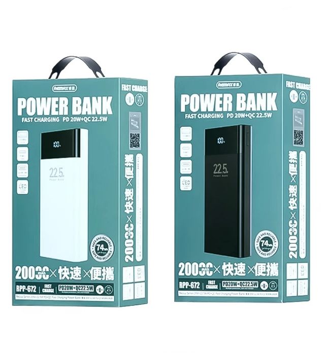 تصویر  پاوربانک 22.5W ریمکس مدل RPP-672 ظرفیت 20000 میلی آمپر ساعت