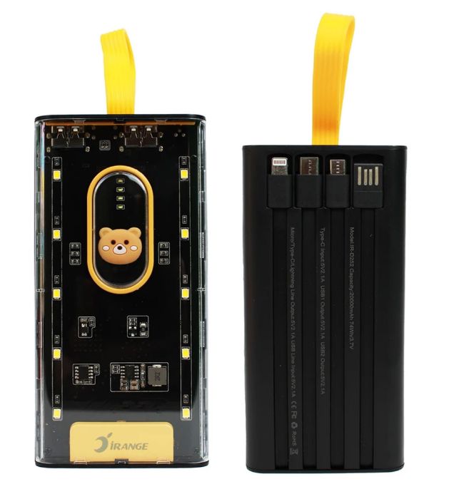 تصویر  پاوربانک آیرنج مدل IR - D252 ظرفیت 20000 میلی‌آمپر ساعت