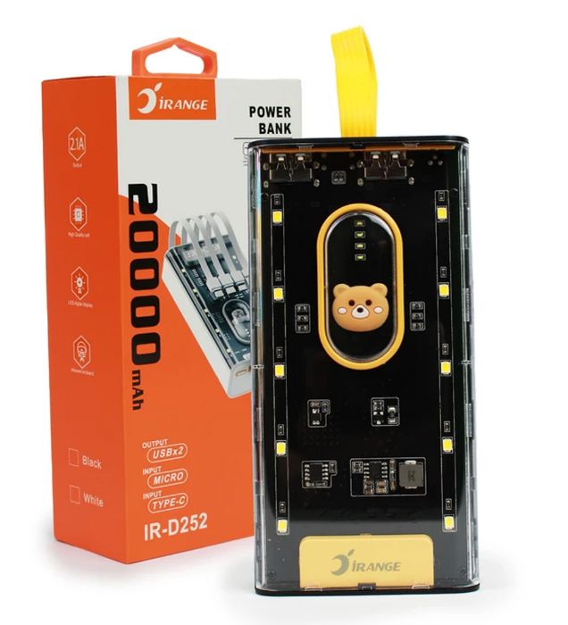 تصویر  پاوربانک آیرنج مدل IR - D252 ظرفیت 20000 میلی‌آمپر ساعت