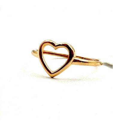 تصویر  انگشتر طلا زنانه 18 عیار مدل قلب - 1.03 گرم