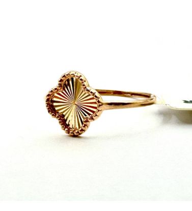 تصویر  انگشتر طلا زنانه 18 عیار مدل ونکلیف  - 0.86 گرم