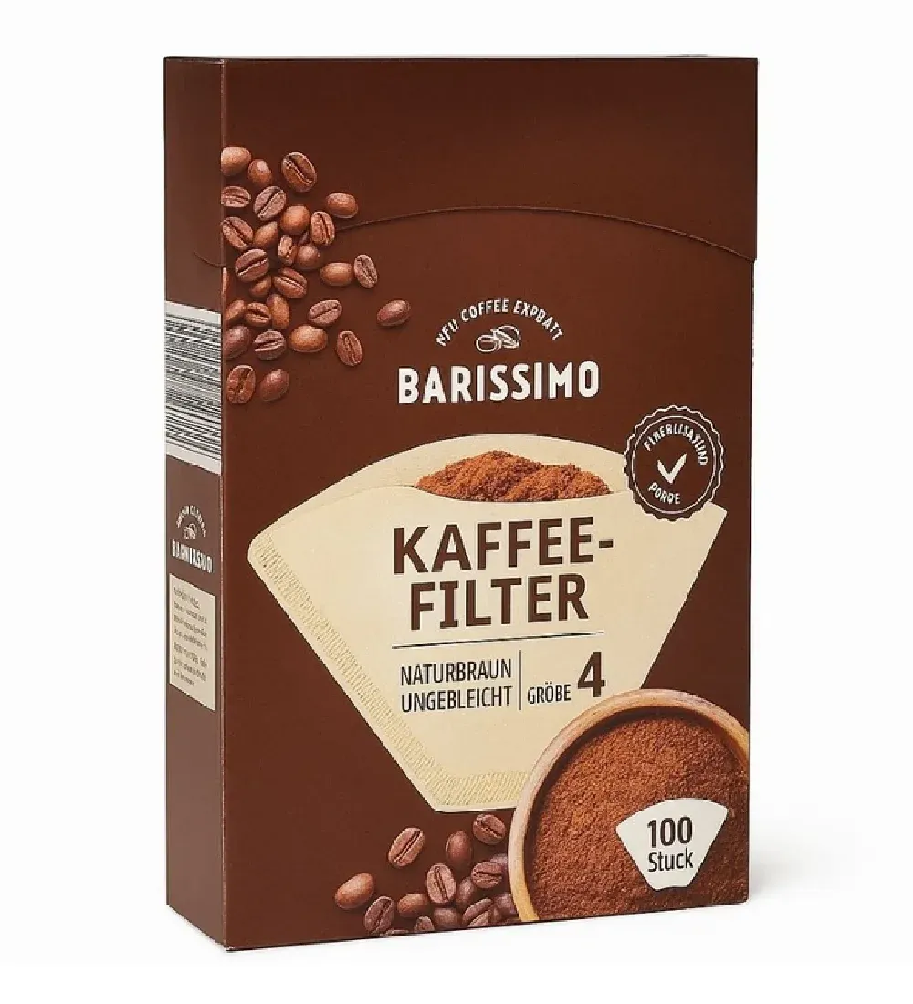 تصویر  فیلتر قهوه باریسیمو مدل 04 بسته 100 عددی