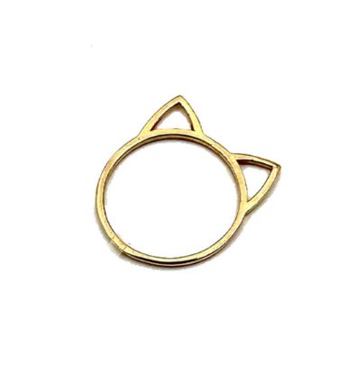 تصویر  انگشتر طلا زنانه 18 عیار طرح گربه - 1.24 گرم