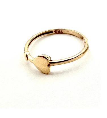 تصویر  انگشتر طلا زنانه 18 عیار طرح دلداده - 1.14 گرم