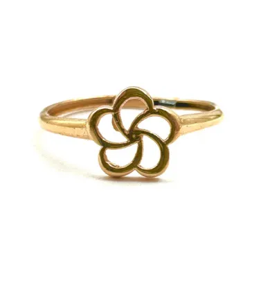 تصویر  انگشتر طلا زنانه 18 عیار طرح نرگس - 1.01 گرم