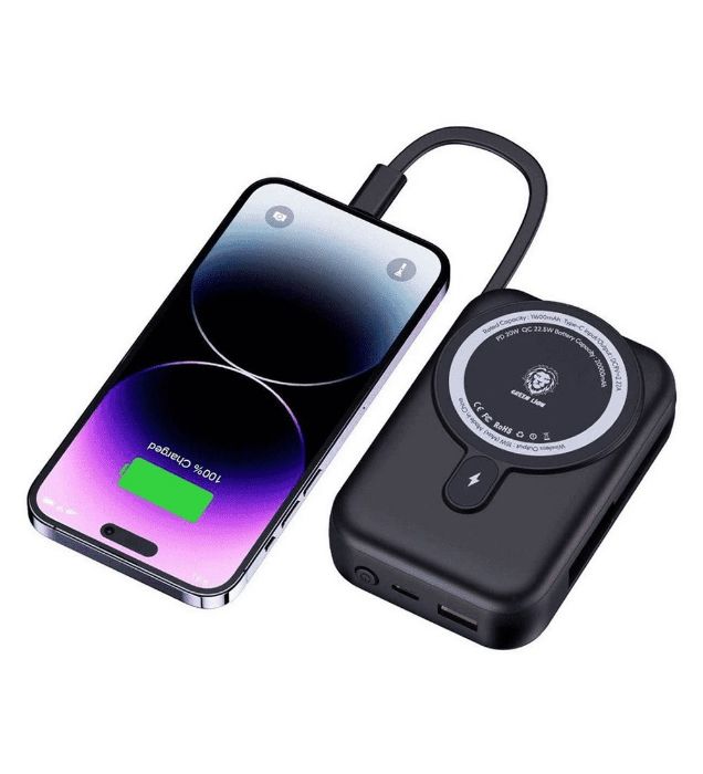 تصویر  پاوربانک 20W مگ سیف گرین لاین مدل Monaco ظرفیت 20000 میلی آمپر ساعت