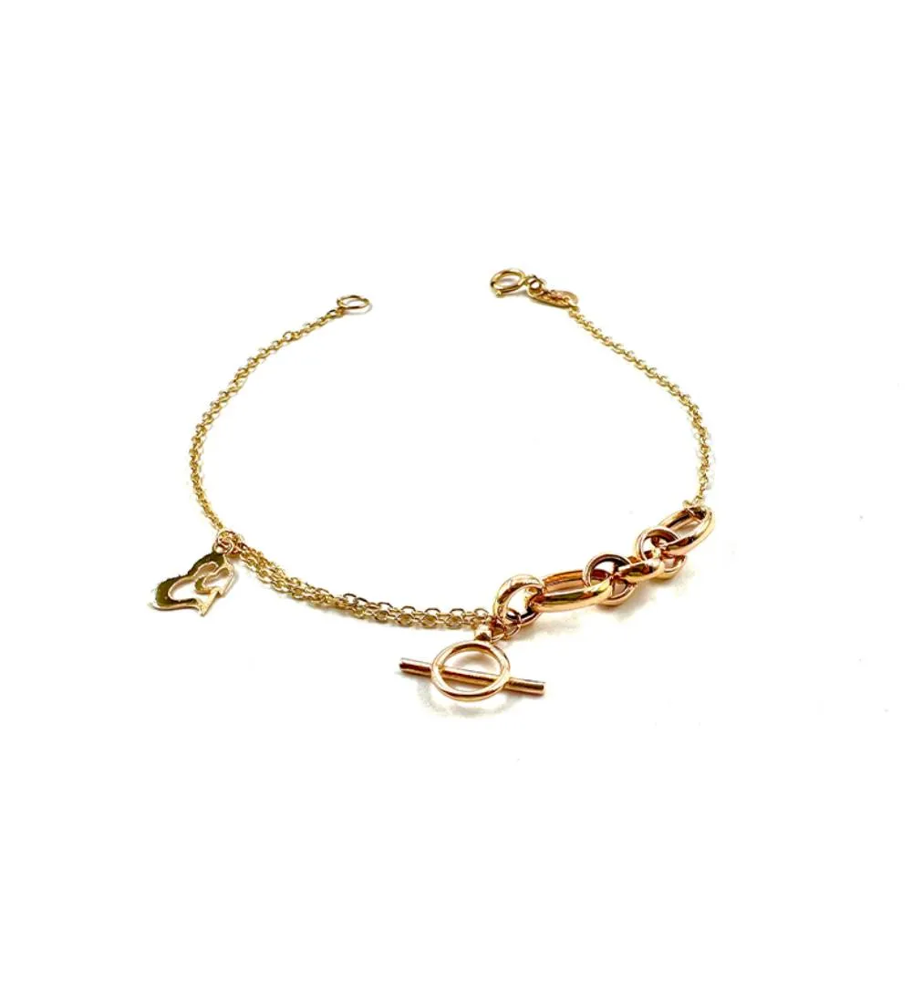 تصویر  دستبند طلا زنانه 18 عیار آمیتیس طرح پیوند خاص - 1.83 گرم