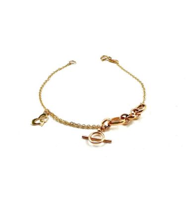 تصویر  دستبند طلا زنانه 18 عیار آمیتیس طرح پیوند خاص - 1.83 گرم