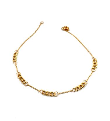 تصویر  دستبند طلا زنانه 18 عیار زرایران طرح زنجیر کلاسیک پیوسته - 1.17 گرم