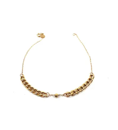 تصویر  دستبند طلا زنانه 18 عیار زرایران طرح زنجیر کلاسیک پیوند - 1.16 گرم