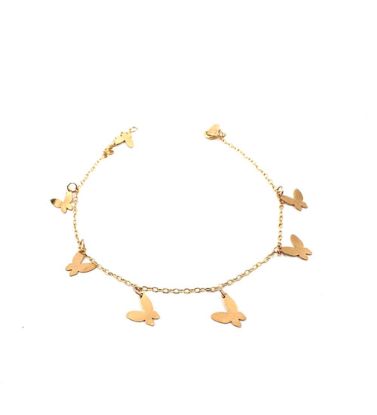 تصویر  دستبند طلا زنانه 18 عیار زرایران طرح پروانه بزرگ - 1.58 گرم