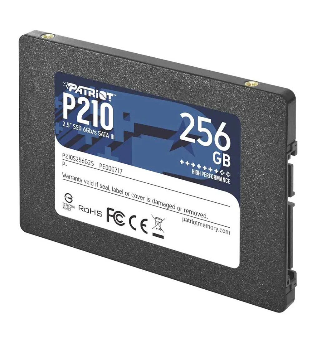 تصویر  هارد اینترنال اس اس دی پاتریوت مدل P210 ظرفیت 256 گیگابایت