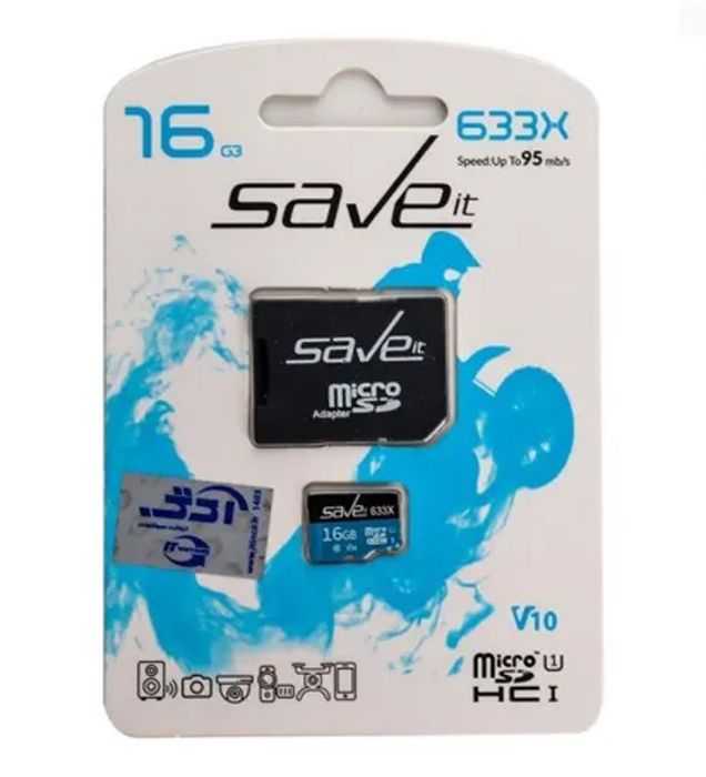 تصویر  کارت حافظه میکرو اس دی سیویت مدل CL10 U1 633X UHS-I V30 به همراه آداپتور ظرفیت 16 گیگابایت