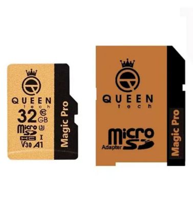 تصویر  کارت حافظه میکرو اس دی کویین تک مدل CL10 U3 633X Magic Pro UHS-I V30 A1 4K به همراه آداپتور ظرفیت 32 گیگابایت