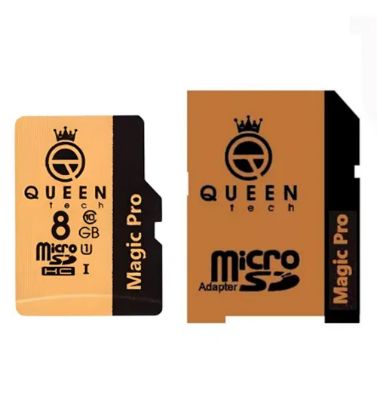 تصویر  کارت حافظه میکرو اس دی کویین تک مدل  CL10 U1 633X Magic Pro UHS-I V10 به همراه آداپتور ظرفیت 8 گیگابایت
