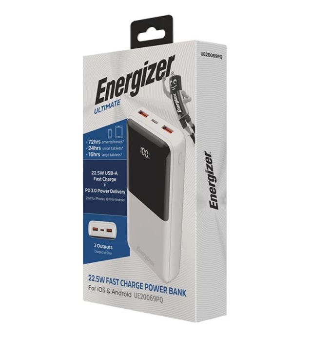 تصویر  پاوربانک انرجایزر مدل UE20069PQ ظرفیت 20000 میلی‌آمپر ساعت