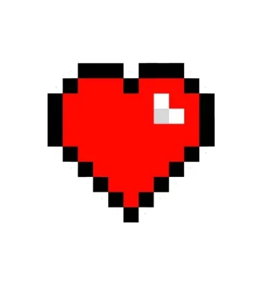 تصویر  استیکر قلب قرمز ماینکرافت