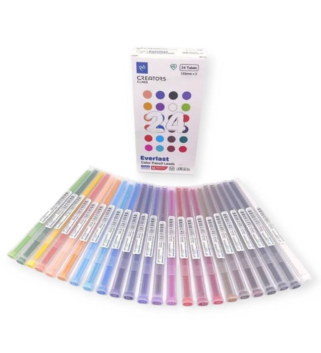 تصویر  نوک مداد رنگی اتودی 2 میلی متری سی کلاس 24 عددی