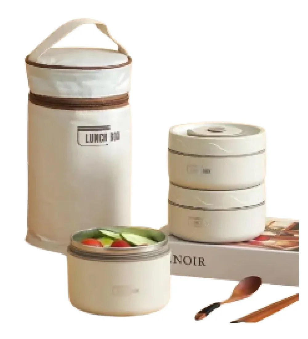 تصویر  لانچ باکس 3 تکه همراه با کیف عایق دار