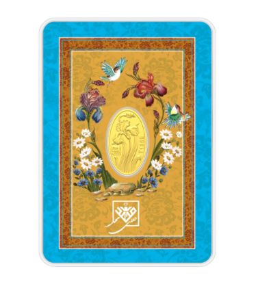 تصویر  شمش طلا 24 عیار 0.100 گرم طلای محمد مدل گل زنبق