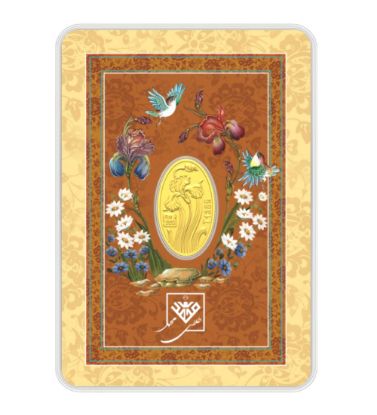 تصویر  شمش طلا 24 عیار 0.200 گرم طلای محمد مدل گل زنبق