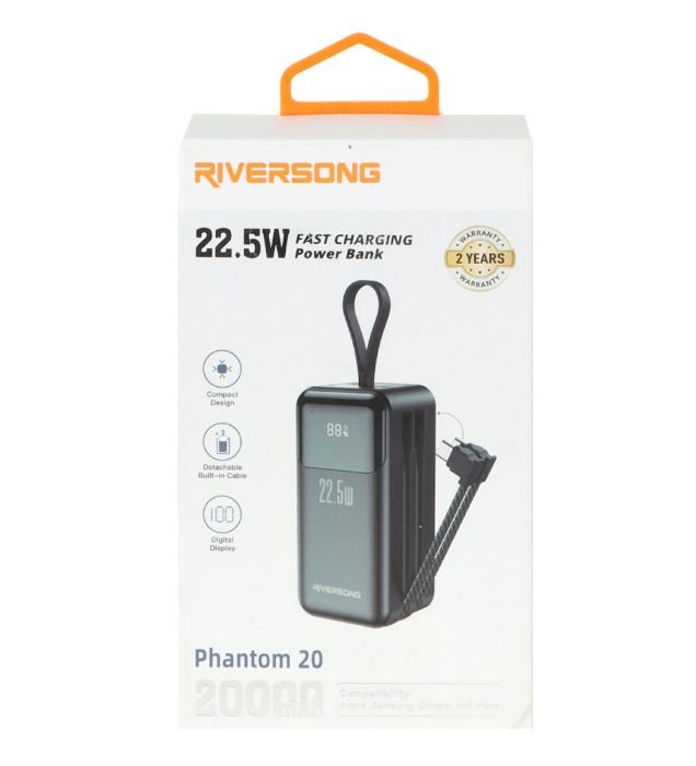 تصویر  پاوربانک 22.5W ریورسانگ مدل Phantom 20 PB127 ظرفیت 20000 میلی آمپر ساعت
