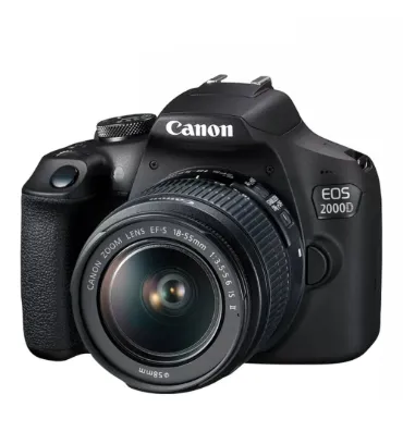 تصویر  دوربین عکاسی کانن مدل EOS 2000D با لنز 18-55 میلی‌متری IS II