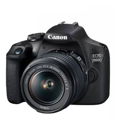 تصویر  دوربین عکاسی کانن مدل EOS 2000D با لنز 18-55 میلی‌متری IS II