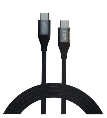 تصویر  کابل شارژ USB-C 100W به USB-C کیو سی وای مدل DC22 طول کابل 1.2 متر