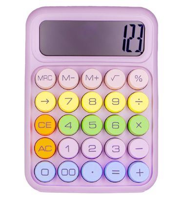 تصویر  ماشین حساب فانتزی سایز بزرگ دکمه رنگی مدل 817