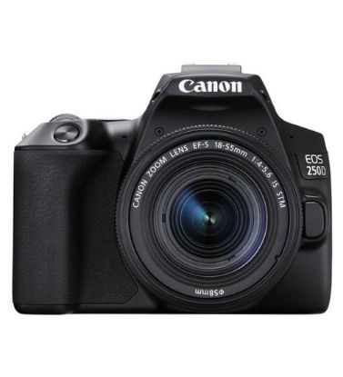 تصویر  دوربین عکاسی کانن مدل EOS 250D با لنز IS STM 18-55 میلی متری