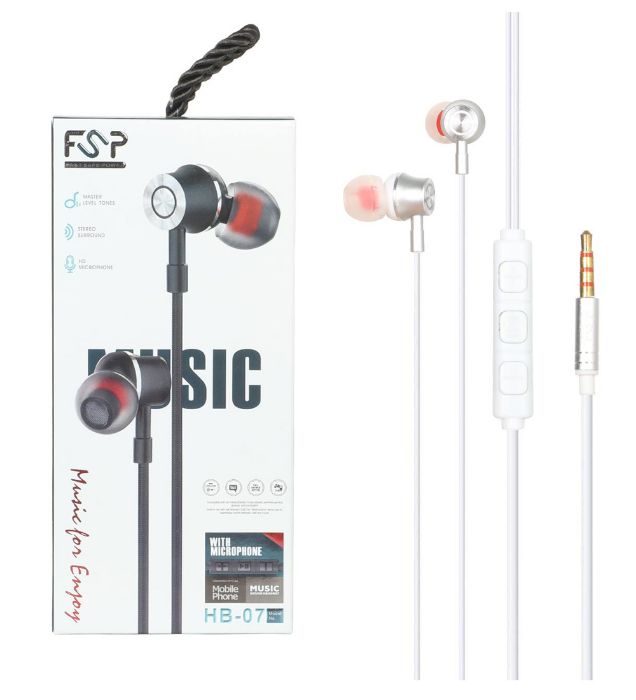 تصویر  هندزفری باسیم اف اس پی مدل HB-07