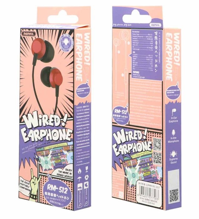 تصویر  هندزفری باسیم ریمکس مدل RM-512