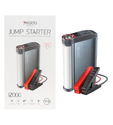 تصویر  پاوربانک و جامپ استارتر خودرو یسیدو مدل YP36 ظرفیت 12000 میلی آمپر ساعت