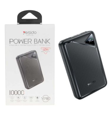تصویر  پاوربانک 12W یسیدو مدل YP80 ظرفیت 10000 میلی آمپر ساعت