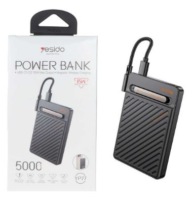 تصویر  پاوربانک 20W یسیدو مدل YP77 ظرفیت 5000 میلی آمپر ساعت