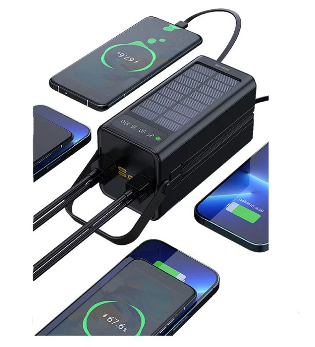 تصویر  پاوربانک گرین لاین مدل GL-PX50 ظرفیت 60000 میلی آمپر ساعت به همراه پنل خورشیدی