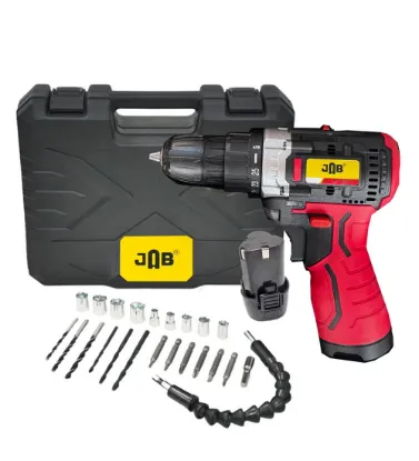 تصویر  دریل پیچ گوشتی شارژی جاب مدل JB-128 POWER N مجموعه 40 عددی