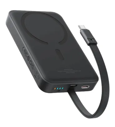 تصویر  پاوربانک بیسوس مدل Magnetic Mini Wireless P1002210B113 ظرفیت 10000 میلی آمپر ساعت