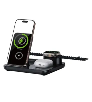 تصویر  شارژر وایرلس گرین لاین مدل 3 در 1 Multifunctional