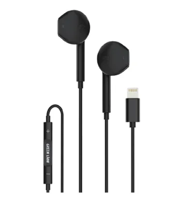 تصویر  هندزفری سیمی گرین لاین مدل Stereo Lightning