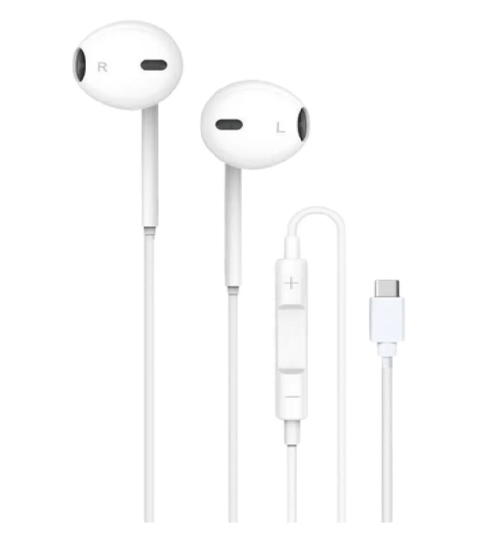 تصویر  هندزفری سیمی گرین لاین مدل Stereo Earphone With Type-C Connector