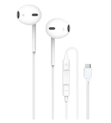 تصویر  هندزفری سیمی گرین لاین مدل Stereo Earphone With Type-C Connector