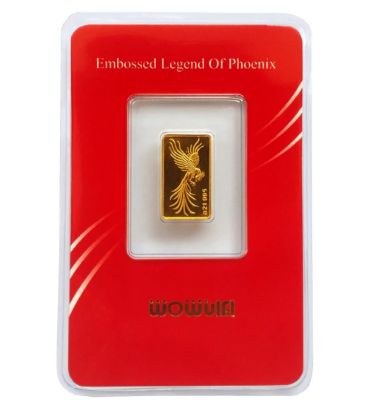 طلا گرمی 24 عیار 0.5 گرمی ایران شمش مدل سیمرغ T-0/5