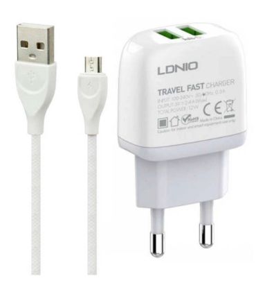 شارژر دیواری الدینیو مدل A2219 به همراه کابل شارژ MicroUSB