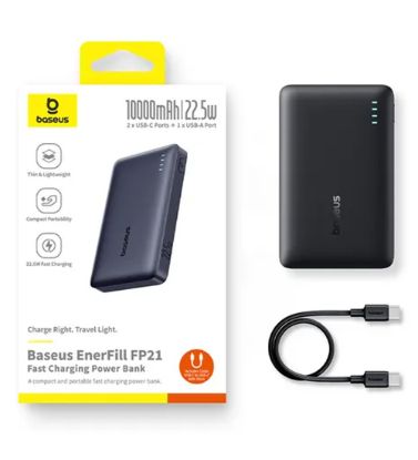 تصویر  پاوربانک 22.5W باسئوس مدل EnerFill FP21 ظرفیت 10000 میلی آمپر ساعت