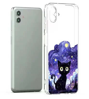 تصویر  کاور طرح Purple Cat برای گوشی اپل Iphone 16