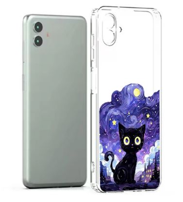 تصویر  کاور طرح Purple Cat برای گوشی اپل Iphone 16